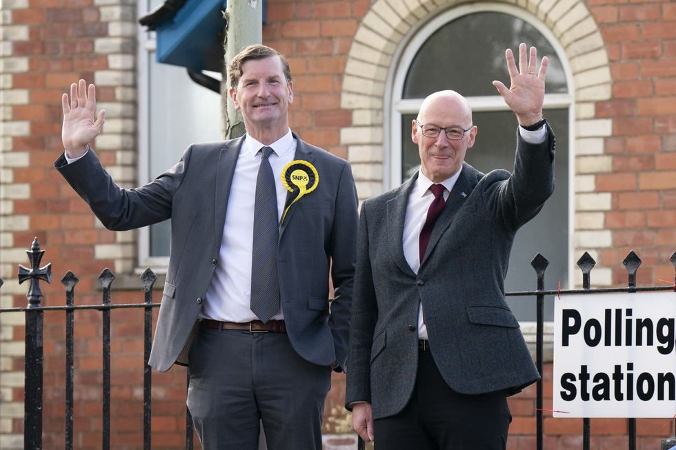 SNP MP for Angus and Perthshire Glens, Dave Doogan with Scottish First Minister and SNP leader John Swinney