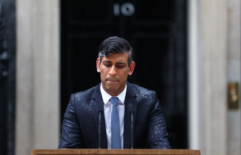 Soaked Sunak goes early as Britons deliver damning verdict on Tories