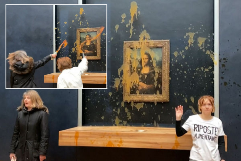 Mona Lisa painting targeted in latest climate stunt by eco protestors