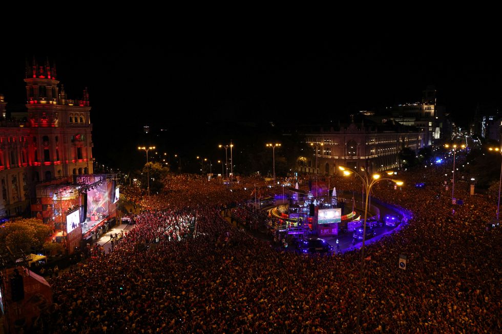 Spanish victory party in Madrid