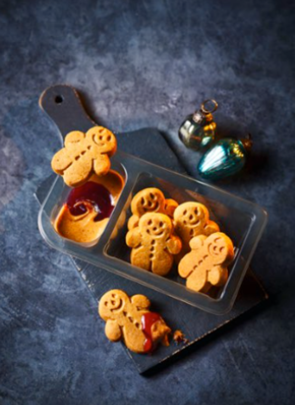 Spiced Peanut Butter & Jam with Gingerbread Men