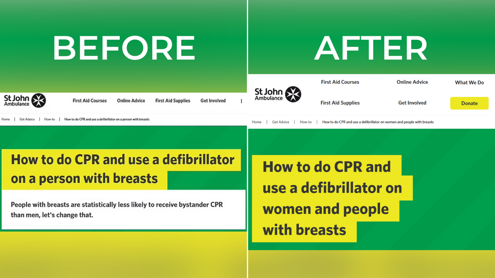 St John Ambulance CPR guidance