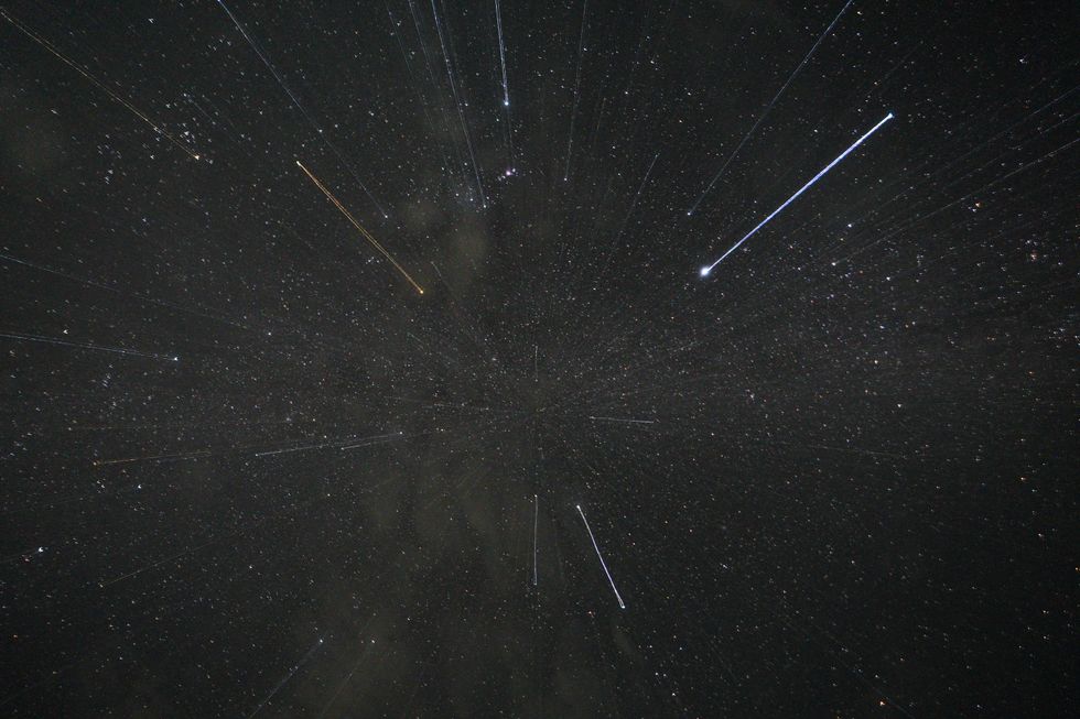 Stars are being seen in the sky during the Geminid meteor showers