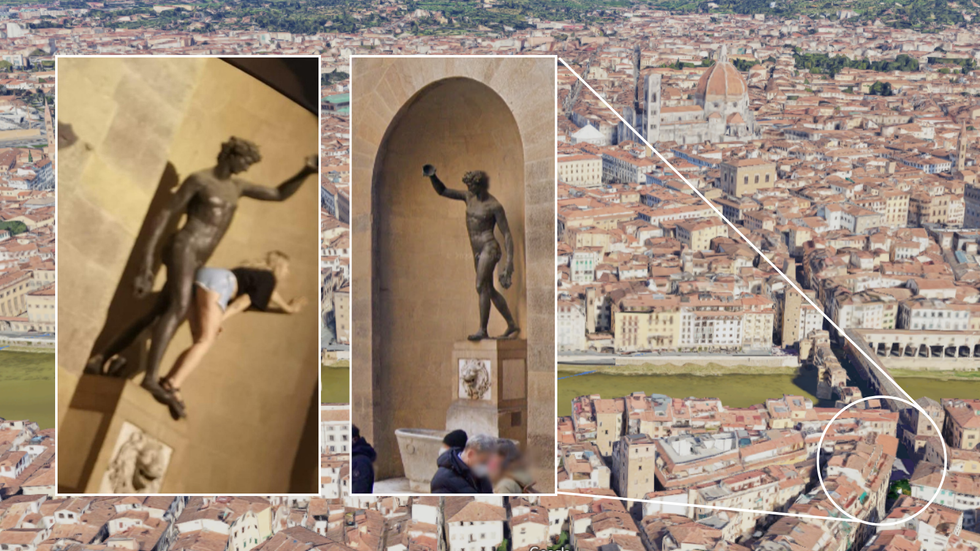 Statue of Bacchus/Florence skyline