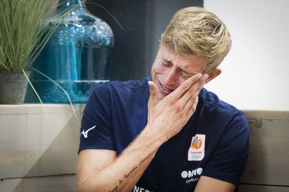 Steven Van de Velde was in tears during a press conference