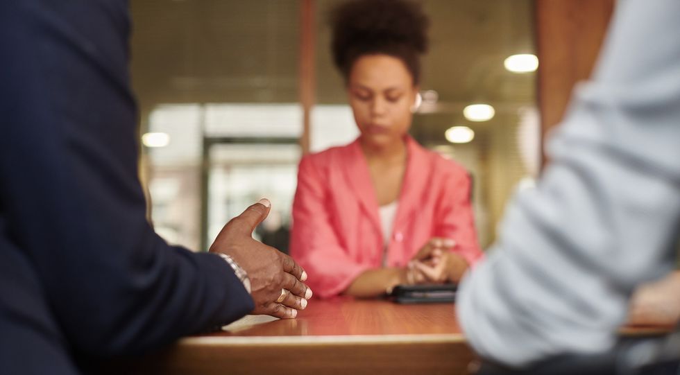 Stock image of a meeting