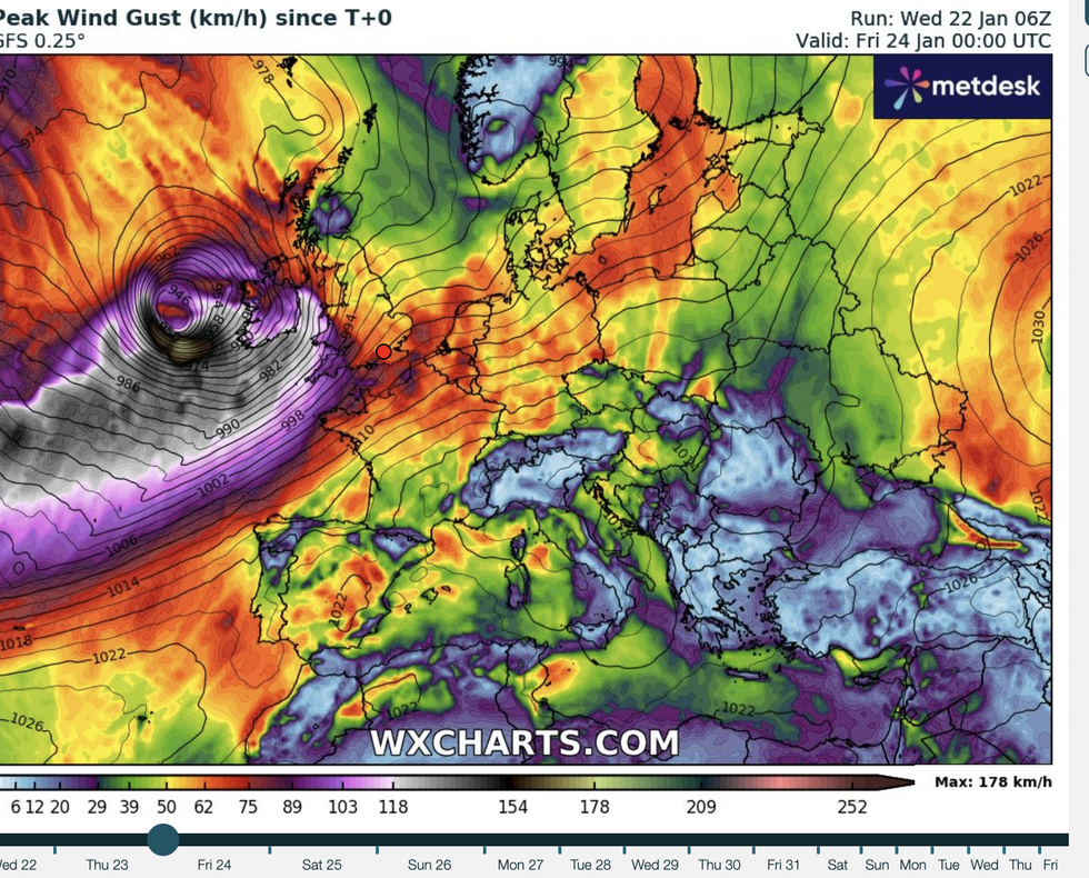 Storm Eowyn rolls in