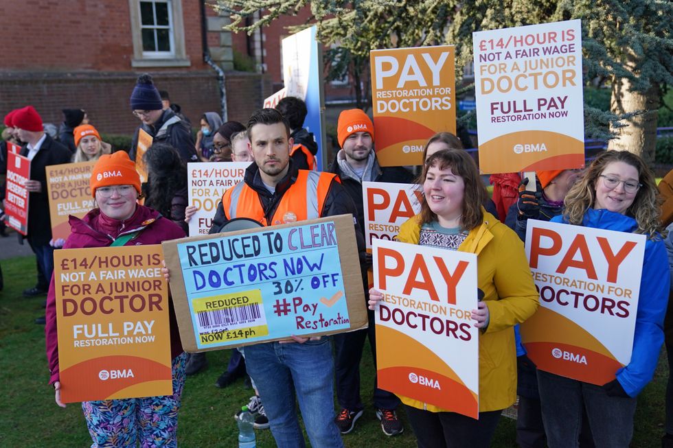 Striking doctors