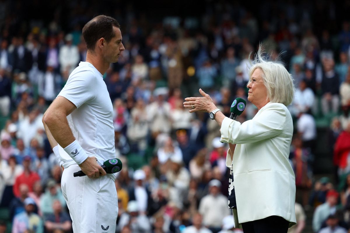 Sue Barker was back at Wimbledon for the tribute