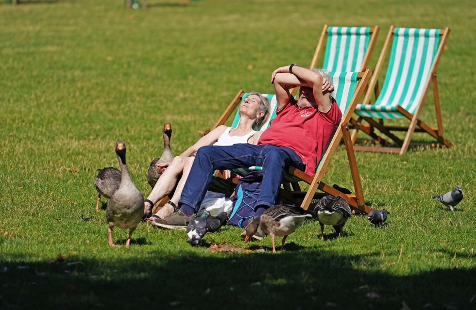 Sunbathers during heatwave