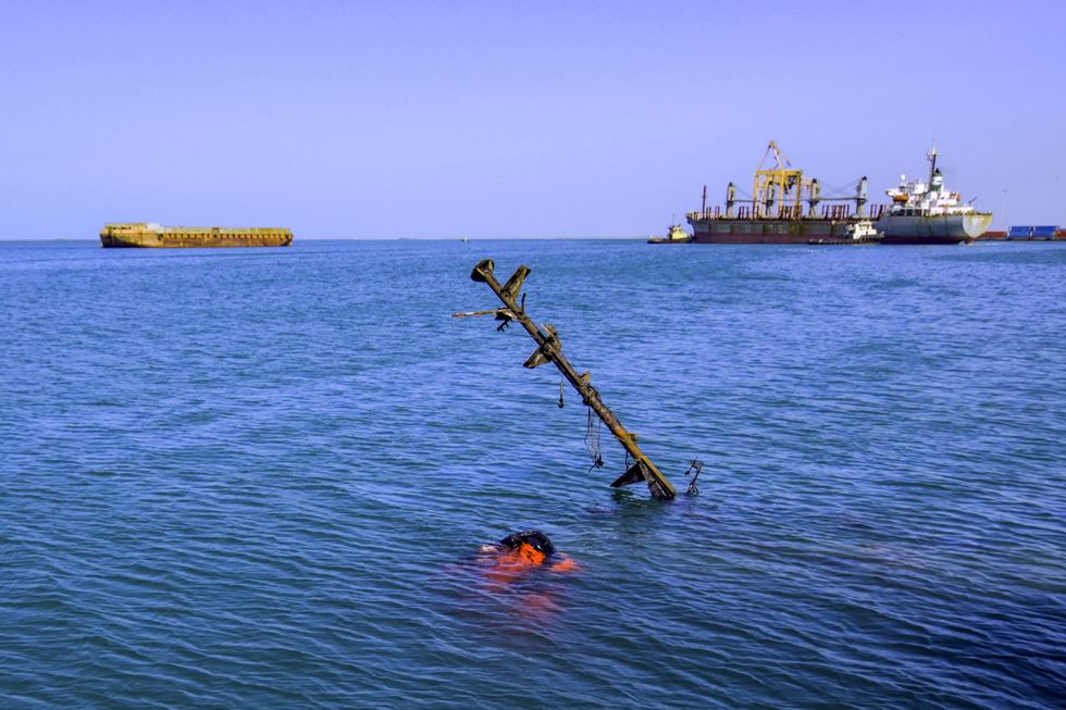 Sunken vessel in Red Sea