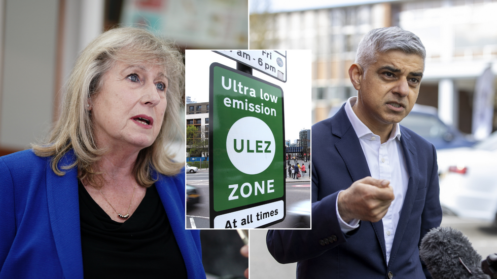 Susan Hall/Ulez sign/Sadiq Khan