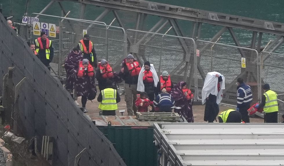 Suspected migrants at Dover