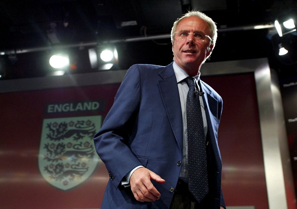 Sven-Goran Eriksson was England manager between 2001 and 2006