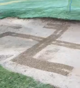 Swastikas on golf course