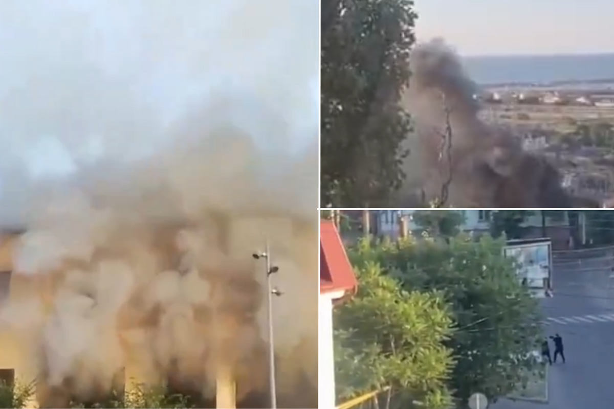 Synagogue and church set on fire as gunman goes on rampage