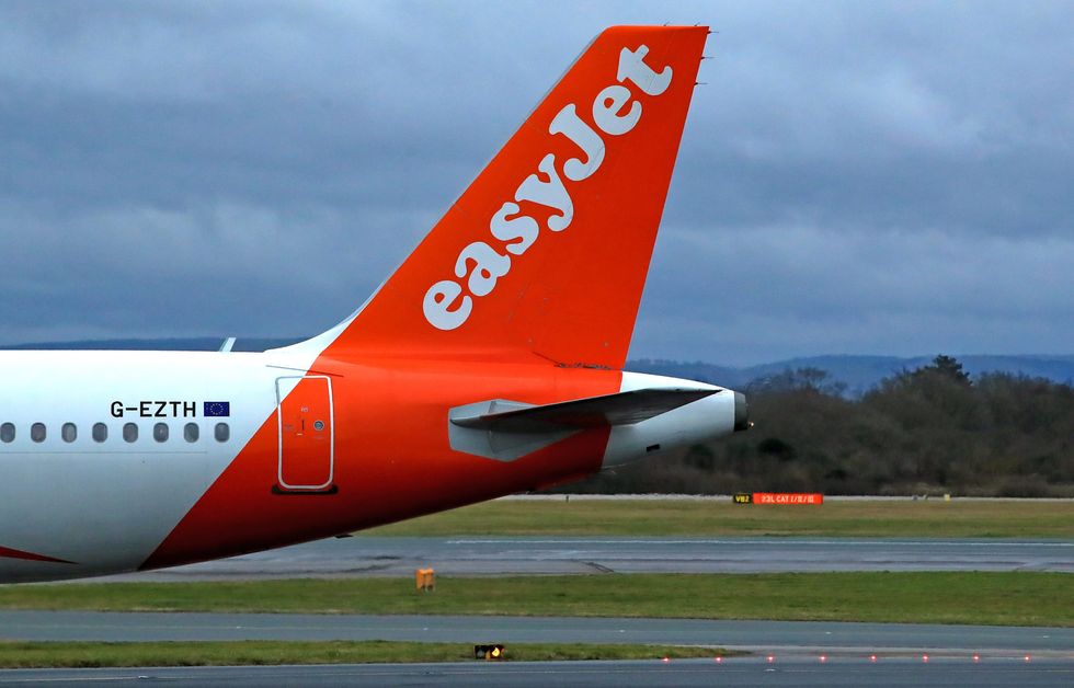 Tail end of an easyJet flight