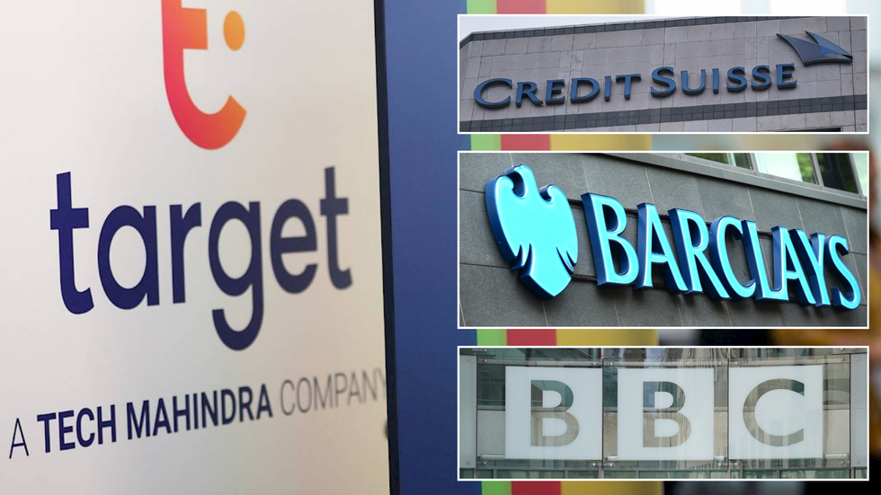 Target logo/Barclays logo/Credit Suisse logo/BBC logo