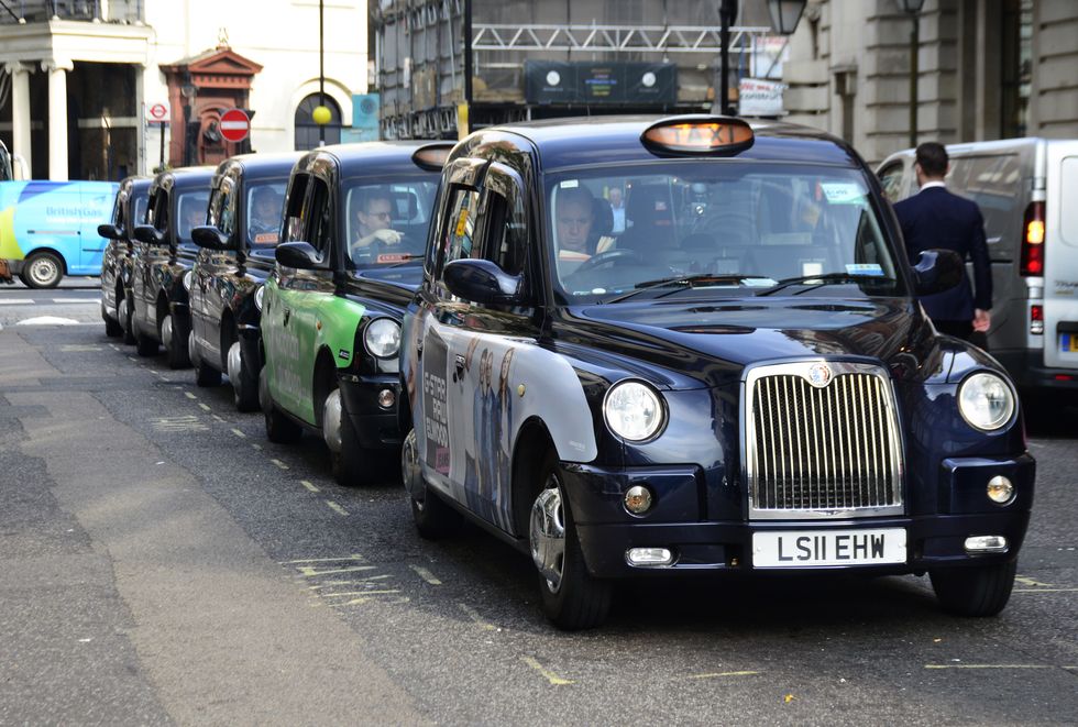 Taxis parked