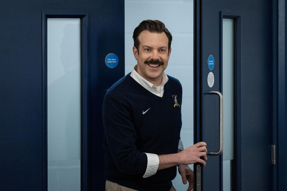 ted lasso star u200bJason Sudeikis pictured walking through a door