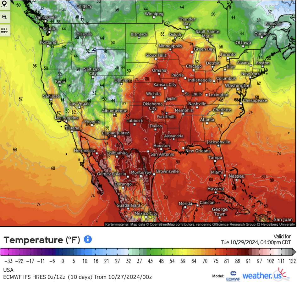 Temperatures rocket