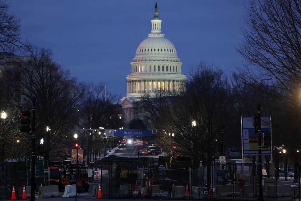 Temporary barricades are placed in front of the US Capitol ahead of Trump's second inauguration u200b