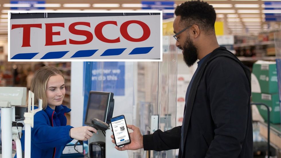 Tesco Clubcard customer shows card on app