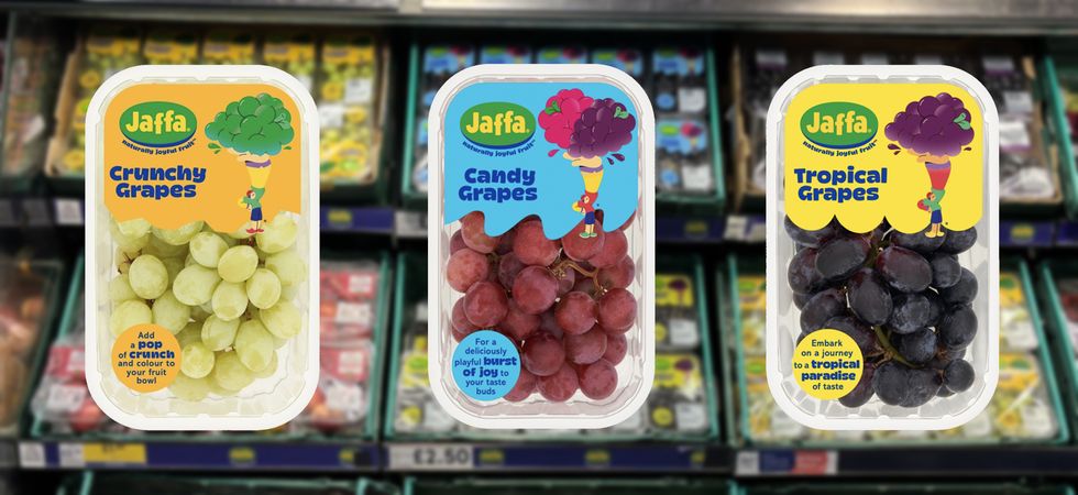 Tesco grapes with new labelling