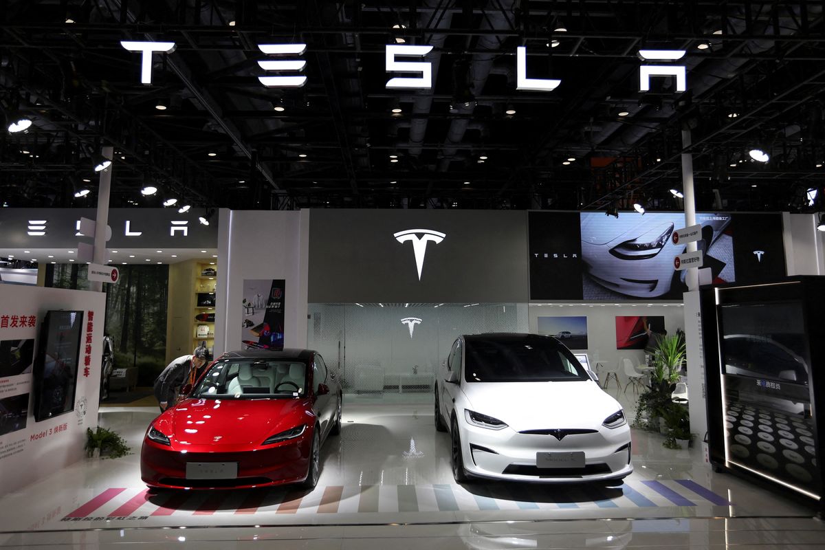 Tesla electric vehicle showroom