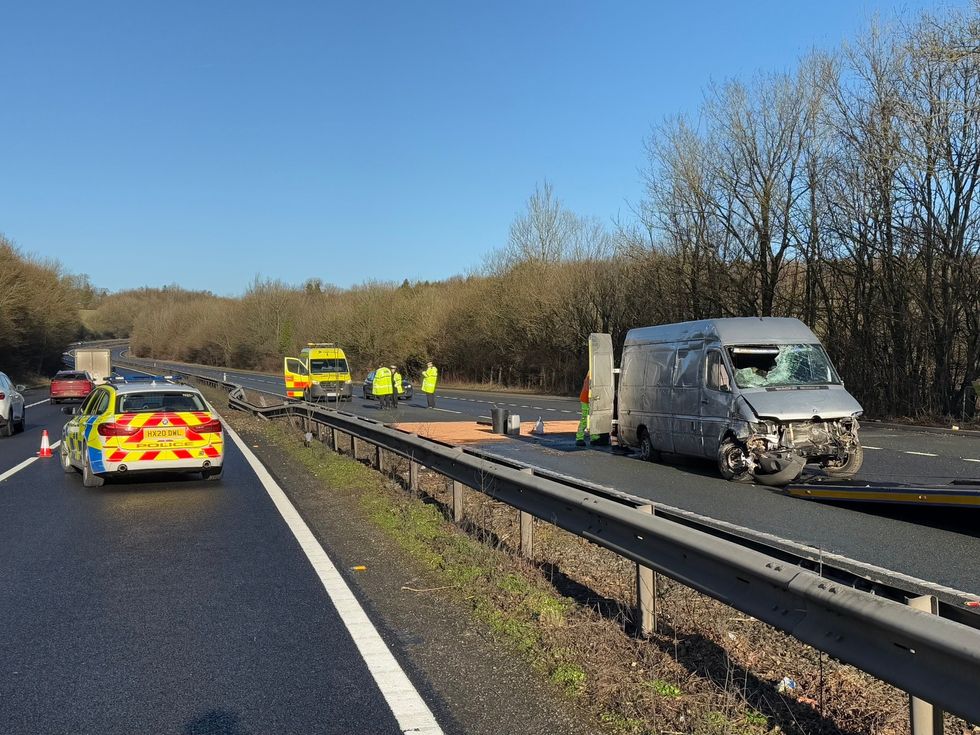 The A34 accident in Hampshire