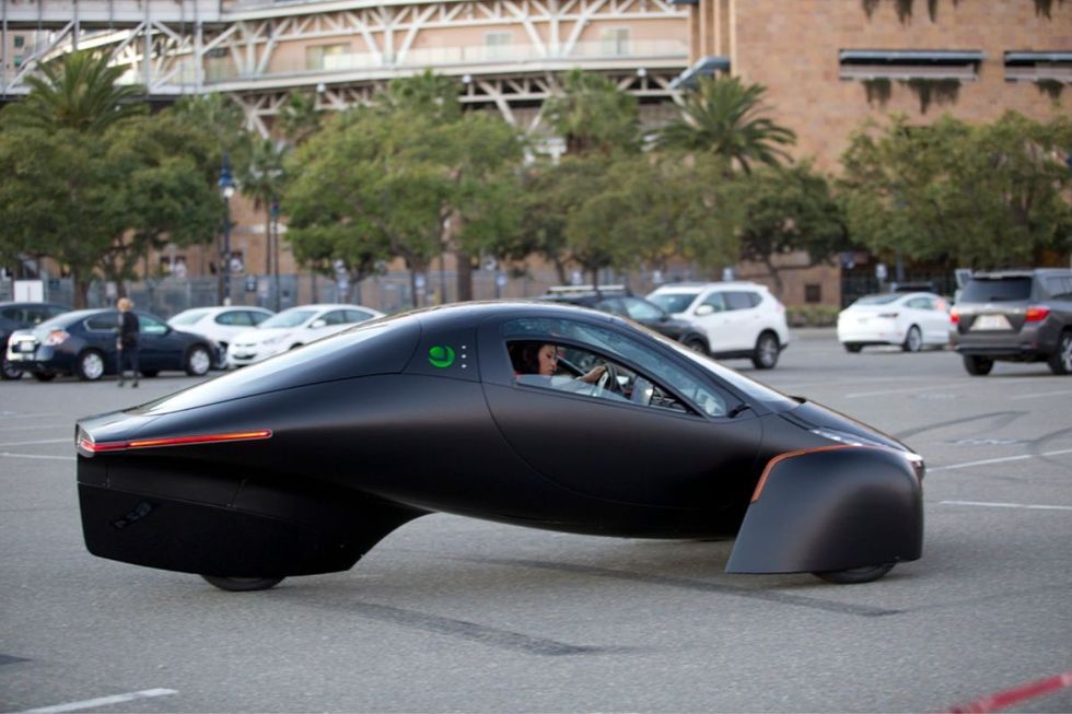 The Aptera solar powered electric vehicle