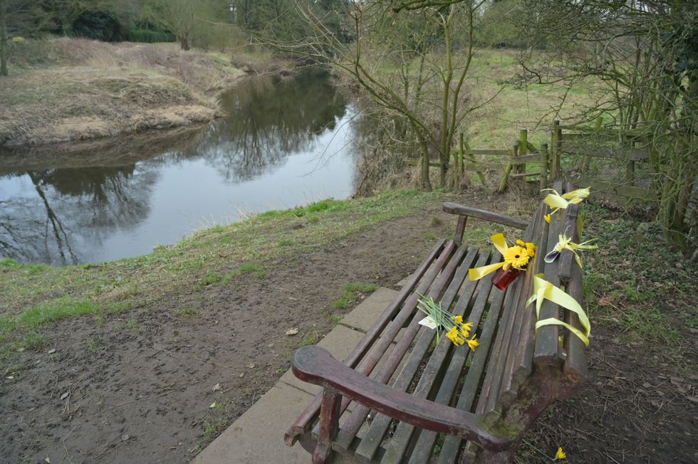 The bench where Nicola Bulley's phone was found