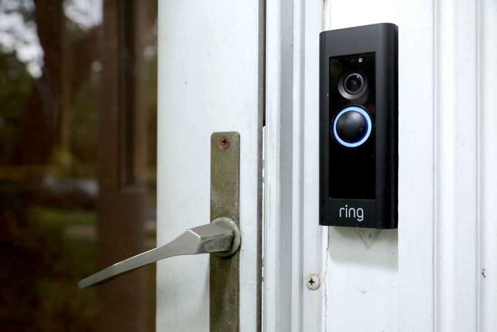 The couple's Ring doorbell camera allegedly filmed the affair