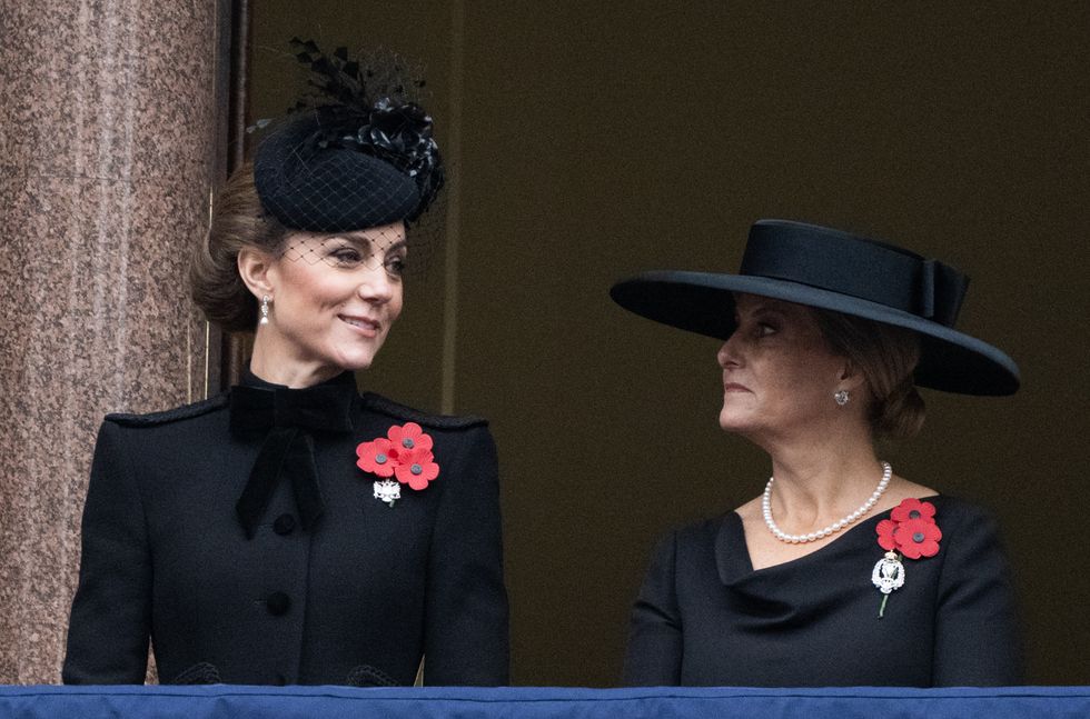 The Duchess of Edinburgh stood side by side with the Princess of Wales at the Cenotaph on Remembrance Sunday