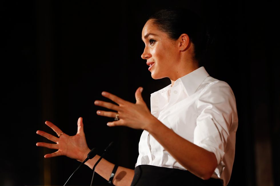 The Duchess of Sussex presents the Celebrating Excellence Award to Nathan Forster