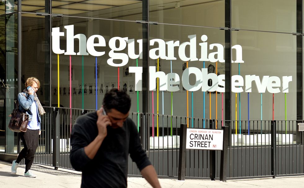 The exterior of The Guardian's offices in London.