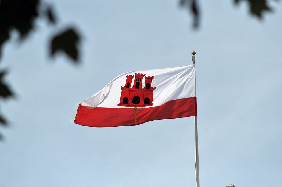 The flag of Gibraltar, flies over the Foreign Office in Whitehall, London, during Gibraltar's National Day