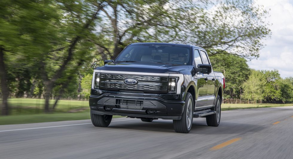 The Ford F-150 Lightning electric vehicle 