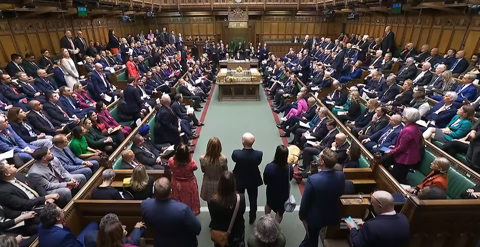 The House of Commons sitting today for Prime Minister's Questions