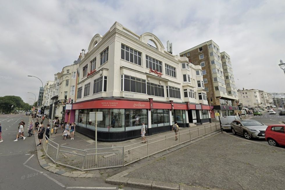 The incident occurred near Harry Ramsdens in Old Steine at approximately 3.30am on Saturday