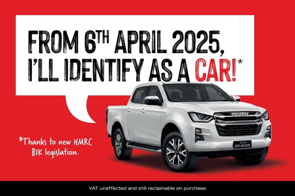 The Isuzu Benefit-in-Kind car tax campaign poster