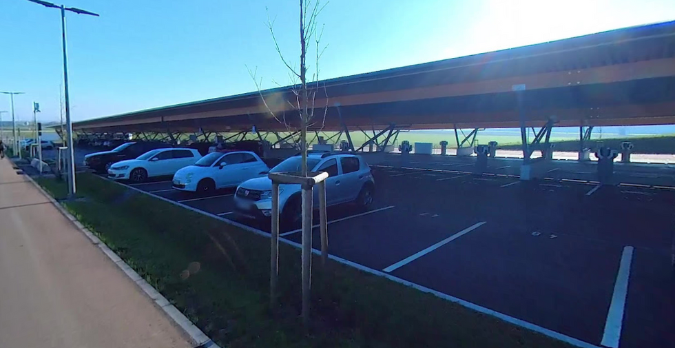 The Merklinger train station has more than two hundred electric vehicle charging spaces