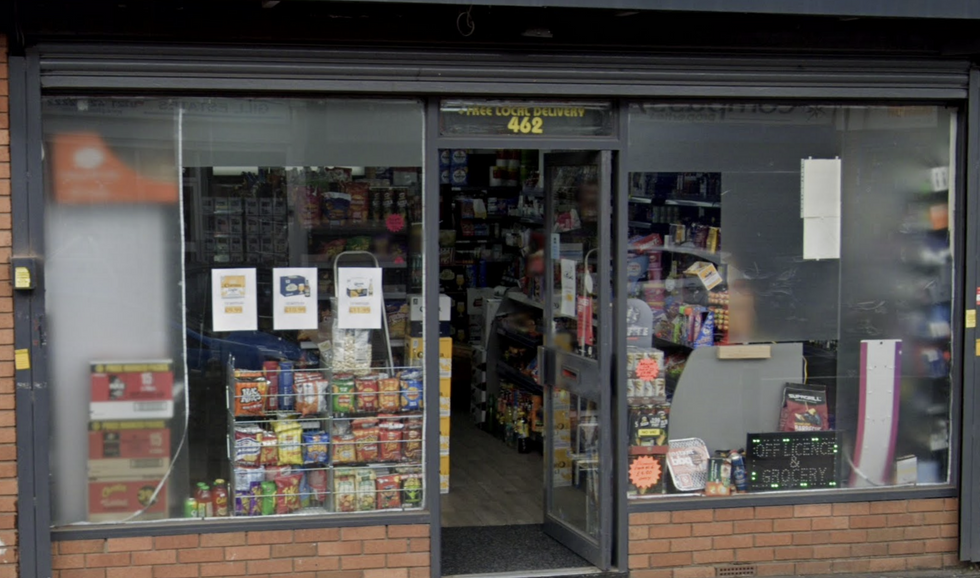 The Off Licence was targeted in the attack\u200b