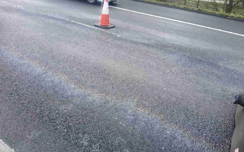 The oil spill on the M180