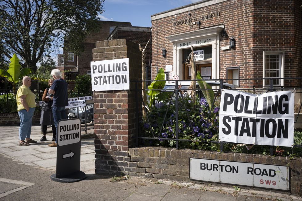 The polling station at Minet Library in Lambeth, south London during the 2024 general election