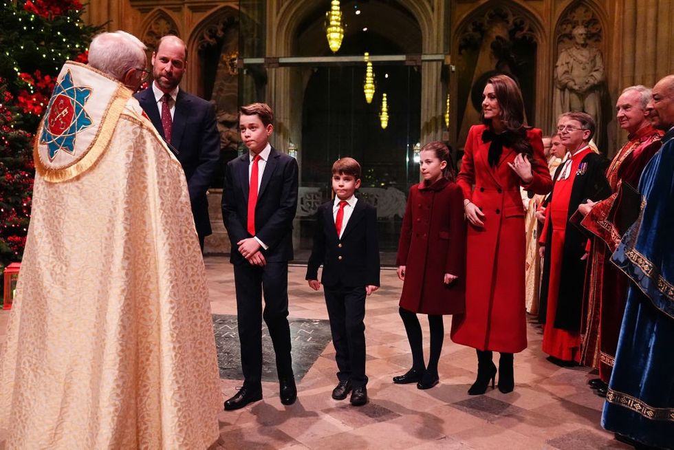 The Prince and Princess of Wales with their three children