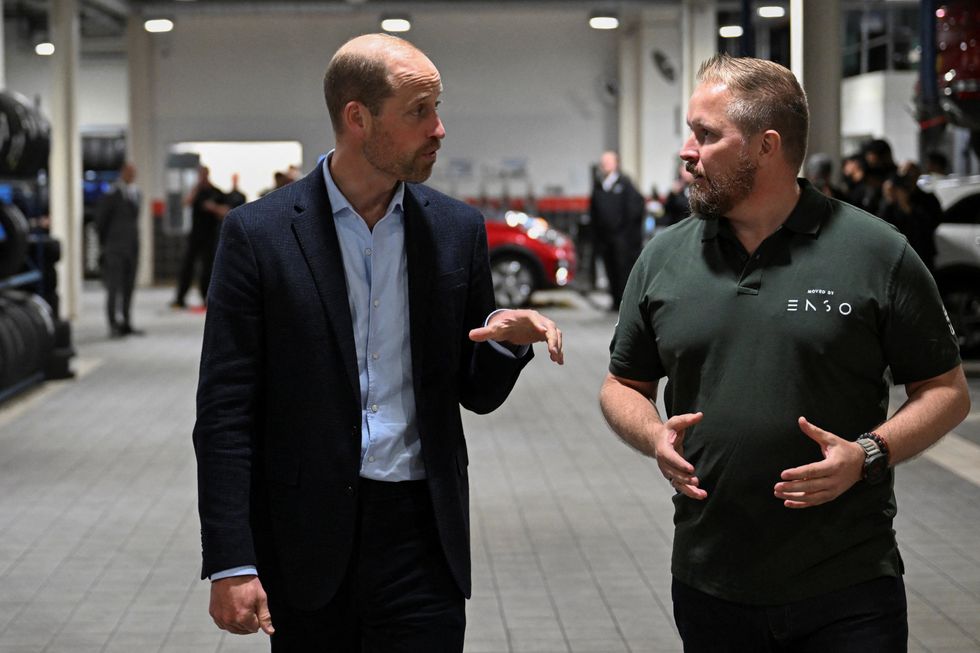 The Prince of Wales talking to Gunnlaugur "G" Erlendsson, the CEO of ENSO, during a visit to the 2023 Earthshot Prize Finalist, ENSOu200b