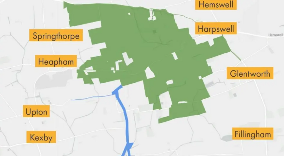 The proposed 3,000-acre Tillbridge Solar Farm, planned near the West Lindsey villages of Glentworth and Fillingham,