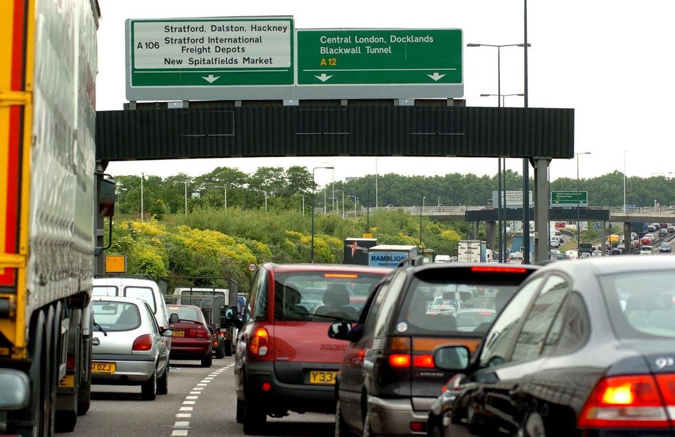 The road towards the Blackwall Tunnel