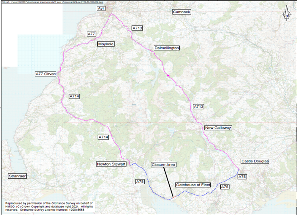 The Scottish A75 diversion